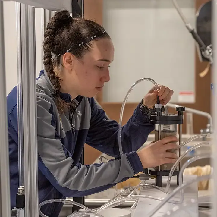 Person working on equipment